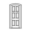 6-Panel segment top door
Panel- Raised
Glazing- None