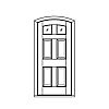 2-Lite over 4-panel segment top door
Panel- Raised
Glazing- IG with segment top