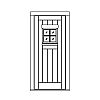 4-Lite with shelf within single panel plank door
Panel- Tongue and groove
Glazing- TDL IG 4-Lite with shelf within single panel plank door
Panel- Tongue and groove
Glazing- TDL IG