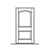 2-Panel door
Panel- Raised with segment top
Glazing- None 2-Panel door
Panel- Raised with segment top
Glazing- None