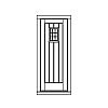1-Lite with shelf within plank door
Panel- V-groove
Glazing- SDL 1-Lite with shelf within plank door
Panel- V-groove
Glazing- SDL