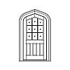 9-Lite over 3 panel gothic door
Panel- Flat
Glazing- SDL with gothic top