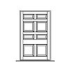 8-Panel door
Panel-Raised
Glazing- None