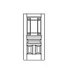 Single lite with shelf over 3-panel door
Panel- Raised
Glazing- IG decorative 