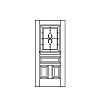 Single lite with shelf over 3-panel door
Panel- Raised
Glazing- IG decorative