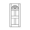 4-Lite over 4-panel door
Panel- Flat
Glazing- SDL half-round 4-Lite over 4-panel door
Panel- Flat
Glazing- SDL half-round