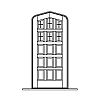 6-Lite over 9-panel Gothic top door
Panel- Flat
Glazing- IG with angled top 6-Lite over 9-panel Gothic top door
Panel- Flat
Glazing- IG with angled top