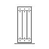 5-Panel door
Panel- Flat
Glazing- None 5-Panel door
Panel- Flat
Glazing- None