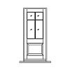 4-Lite over single panel door
Panel- Raised
Glazing- SDL IG 4-Lite over single panel door
Panel- Raised
Glazing- SDL IG