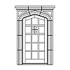 4-Lite 14-panel Gothic-style door
Panel- Flat
Glazing- SDL IG