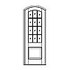 12-Lite over single panel segment top door
Panel- Raised
Glazing- TDL IG segment top