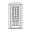 Single lite over single planked panel segment top door
Panel- V-groove
Glazing- IG segment top Single lite over single planked panel segment top door
Panel- V-groove
Glazing- IG segment top