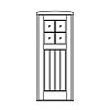 4-Lite over single planked panel door
Panel- V-groove
Glazing- SDL IG 4-Lite over single planked panel door
Panel- V-groove
Glazing- SDL IG