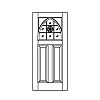 9-Lite over 2-panel door
Panel- Raised
Glazing- SDL with floral detail 9-Lite over 2-panel door
Panel- Raised
Glazing- SDL with floral detail