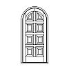 8-Panel half-round top door
Panel- Raised
Glazing- None 8-Panel half-round top door
Panel- Raised
Glazing- None
