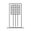 16-Lite door
Panel- None
Glazing- SDL