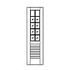 10-Lite over louvered panel door
Panel- Louvered
Glazing- SDL