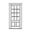 12-Lite over 2-panel door
Panel- Raised
Glazing- SDL 12-Lite over 2-panel door
Panel- Raised
Glazing- SDL