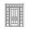 5-Panel door with 4-Lite over single panel sidelites and 6-Lite transom
Panel- Raised
Glazing- SDL 5-Panel door with 4-Lite over single panel sidelites and 6-Lite transom
Panel- Raised
Glazing- SDL