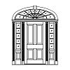 4-Panel door with 5-Lite with shelf over single panel sidelites and 17-Lite eliptical top transom
Panel- Raised
Glazing- SDL 4-Panel door with 5-Lite with shelf over single panel sidelites and 17-Lite eliptical top transom
Panel- Raised
Glazing- SDL