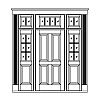 4-Panel door with 6-Lite over single panel sidelites and 8-Lite transom
Panel- Raised
Glazing- TDL 4-Panel door with 6-Lite over single panel sidelites and 8-Lite transom
Panel- Raised
Glazing- TDL