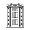 6-Panel door with single lite sidelites and single lite eliptical top transom
Panel- Raised
Glazing- IG decorative 6-Panel door with single lite sidelites and single lite eliptical top transom
Panel- Raised
Glazing- IG decorative