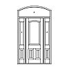 Single segment top lite over 2-Panel door with single lite over single panel sidelites and single lite segment top transom
Panel- Raised
Glazing- IG Single segment top lite over 2-Panel door with single lite over single panel sidelites and single lite segment top transom
Panel- Raised
Glazing- IG