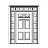 6-Panel door with 3-Lite over single panel sidelites and 6-Lite transom
Panel- Raised
Glazing- SDL 6-Panel door with 3-Lite over single panel sidelites and 6-Lite transom
Panel- Raised
Glazing- SDL
