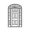 6-Panel door with 3-Lite over single panel sidelites and 6-Lite eliptical top transom
Panel- Raised
Glazing- SDL 6-Panel door with 3-Lite over single panel sidelites and 6-Lite eliptical top transom
Panel- Raised
Glazing- SDL