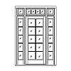 10-Lite door with 5-Lite sidelites and 6-Lite transom
Panel- None
Glazing- TDL 10-Lite door with 5-Lite sidelites and 6-Lite transom
Panel- None
Glazing- TDL