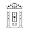 Single lite over 2-panel door with single lite sidelites and single lite peaked top transom
Panel- Raised
Glazing- IG decorative Single lite over 2-panel door with single lite sidelites and single lite peaked top transom
Panel- Raised
Glazing- IG decorative