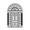 6-Panel door with 6-Lite sidelites and 12-Lite half-round transom
Panel- Raised
Glazing- SDL 6-Panel door with 6-Lite sidelites and 12-Lite half-round transom
Panel- Raised
Glazing- SDL