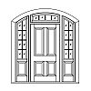 4-Panel door with 8-Lite over single panel segment top sidelites and 4-Lite segment top transom
Panel- Raised
Glazing- SDL segment top 4-Panel door with 8-Lite over single panel segment top sidelites and 4-Lite segment top transom
Panel- Raised
Glazing- SDL segment top