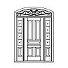 5-Panel door with 4-Lite over single panel sidelites and 5-Panel door with 4-Lite over single panel sidelites and