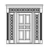 6-Panel door with diamond pattern lite sidelties and transom
Panel- Raised
Glazing- SDL