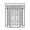 6-Panel door with 4-Lite with shelf over single panel sidelites and 7-Lite 3-part transom
Panel- Raised
Glazing- SDL 6-Panel door with 4-Lite with shelf over single panel sidelites and 7-Lite 3-part transom
Panel- Raised
Glazing- SDL