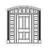 4-Panel door with 6-Lite sidelites and7-Lite segment transom
Panel- Raised
Glazing- SDL 4-Panel door with 6-Lite sidelites and7-Lite segment transom
Panel- Raised
Glazing- SDL