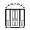 5-Panel door with single lite over single panel sidelites and single lite eliptical top transom
Panel- Raised
Glazing- IG 5-Panel door with single lite over single panel sidelites and single lite eliptical top transom
Panel- Raised
Glazing- IG