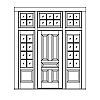 5-Panel door with 8-Lite over single panel sidelites and 14-Lite 3-part transom
Panel- Raised
Glazing-TDL 5-Panel door with 8-Lite over single panel sidelites and 14-Lite 3-part transom
Panel- Raised
Glazing-TDL