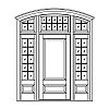 2-Panel door with 10-Lite over single panel sidlites and 18-Lite 3-part segment top transom
Panel- Raised
Glazing- SDL 2-Panel door with 10-Lite over single panel sidlites and 18-Lite 3-part segment top transom
Panel- Raised
Glazing- SDL