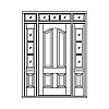 4-Panel door with 3-Lite with shelf over single panel sidelites and 5-Lite 3-part transom
Panel- Raised
Glazing- SDL 4-Panel door with 3-Lite with shelf over single panel sidelites and 5-Lite 3-part transom
Panel- Raised
Glazing- SDL