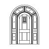 6-Panel half round door with speakeasy with wrapped 6-Lite sidelites/transom
Panel- Flat
Glazing- IG 6-Panel half round door with speakeasy with wrapped 6-Lite sidelites/transom
Panel- Flat
Glazing- IG