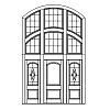 2-Panel door with Single lite over single panel sidelites and 6-Lite 6-Part segment top transom
Panel- Raised
Glazing- IG decorative 2-Panel door with Single lite over single panel sidelites and 6-Lite 6-Part segment top transom
Panel- Raised
Glazing- IG decorative