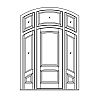 2-Panel segment top door with single lite over single panel segment top sidelites and 3-Lite 3-part segment top transom
Panel- Raised
Glazing- IG 2-Panel segment top door with single lite over single panel segment top sidelites and 3-Lite 3-part segment top transom
Panel- Raised
Glazing- IG