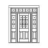 9-Lite over 2-panel door with 3-Lite over single panel sidelites and 7-Lite transom
Panel- Raised
Glazing- SDL 9-Lite over 2-panel door with 3-Lite over single panel sidelites and 7-Lite transom
Panel- Raised
Glazing- SDL