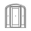 Full View door with Full View eliptical top sidelites and single lite segment top transom
Panel- None
Glazing- IG Full View door with Full View eliptical top sidelites and single lite segment top transom
Panel- None
Glazing- IG