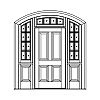 4-Panel door with 8-Lite with shelf over single panel operable sidelites and 4-Lite segment top transom
Panel- Raised
Glazing- TDL 4-Panel door with 8-Lite with shelf over single panel operable sidelites and 4-Lite segment top transom
Panel- Raised
Glazing- TDL