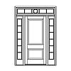 2-Panel door with 6-Lite sidelites and 7-Lite transom
Panel- Raised
Glazing- SDL 2-Panel door with 6-Lite sidelites and 7-Lite transom
Panel- Raised
Glazing- SDL