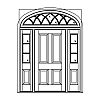 4-Panel door with 3-Lite over single panel sidelites and Gothic style eliptical top transom
Panel- Raised
Glazing- TDL 4-Panel door with 3-Lite over single panel sidelites and Gothic style eliptical top transom
Panel- Raised
Glazing- TDL