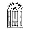 4-Panel door with Full view sidelites and 4-Panel door with Full view sidelites and